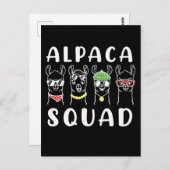 Carte Postale Gang de l'Alpaca Squad Drôle Amis de l'Alpaca (Devant / Derrière)