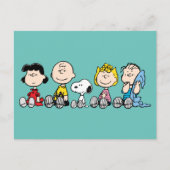 Carte Postale Gang des Peanuts assis ensemble (Devant)