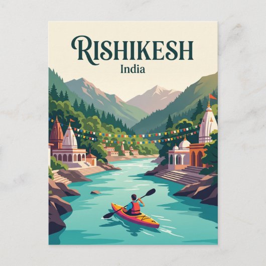 Carte Postale Gange Rishikesh Inde (Devant)