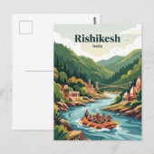 Carte Postale Gange Rishikesh, Inde (Devant / Derrière)