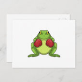 Carte Postale Gants de boxe Boxeur grenouille (Devant / Derrière)
