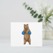 Carte Postale Gants de boxe Boxeur ours (Debout devant)