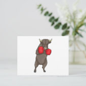Carte Postale Gants de boxe Bull Boxer (Debout devant)