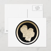 CARTE POSTALE GANTS DE BOXE D'OR (Devant / Derrière)