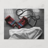 Gants de boxe et entraînement de gym