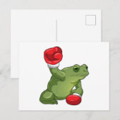 Carte Postale Gants de boxe pour boxeur grenouille (Devant / Derrière)