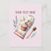 Carte Postale gants de four nom de l'entreprise message ajouter  (Devant)