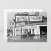 Carte Postale Garage et station service, 1940 (Devant / Derrière)