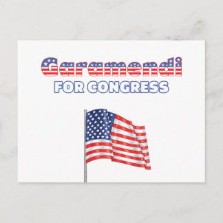 Carte Postale Garamendi pour le Congrès drapeau patriotique amér