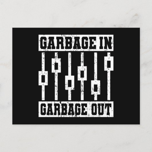Carte Postale GARBAGE EN GARBAGE OUI Sound Engineer Audio (Devant)