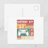 Carte Postale Garçon 13 ans Anniversaire C'est l'heure de passer (Devant / Derrière)