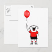 Carte Postale Garçon à ballon (Devant / Derrière)