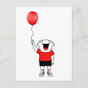 Carte Postale Garçon à ballon