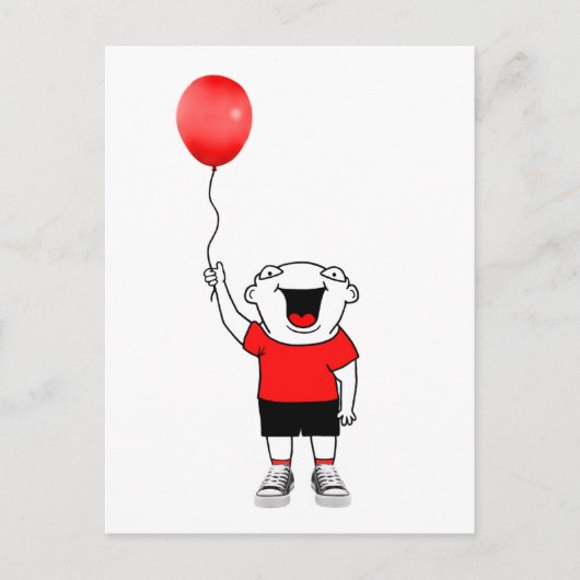 Carte Postale Garçon à ballon (Devant)