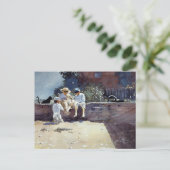 Carte Postale Garçon au chaton Winslow Homer (Debout devant)