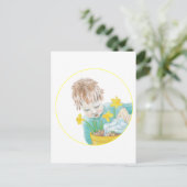 Carte Postale Garçon Avec Daffodiles (Debout devant)
