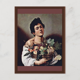 Carte Postale Garçon Avec Panier De Fruits De Michel-Ange Merisi