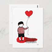 Carte Postale Garçon ballon (Devant / Derrière)