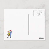 Carte Postale Garçon Bâton Avec Crayon (Dos)