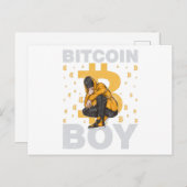 Carte Postale Garçon Bitcoin (Devant / Derrière)