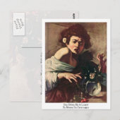Carte Postale Garçon Bitten Par Un Lizard De Merisi Da Caravaggi (Devant / Derrière)