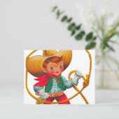 Carte Postale Garçon Cowboy Rétro Enfant Mignon Western (Debout devant)