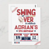 Carte Postale Garçon d'anniversaire de baseball (Devant / Derrière)