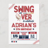 Carte Postale Garçon d'anniversaire de baseball (Devant)