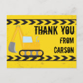 Carte Postale Garçon d'anniversaire Véhicule de Construction Enf (Devant)