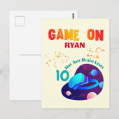 Carte Postale Garçon d'anniversaire VR Fête de groupe de jeu à a (Devant / Derrière)