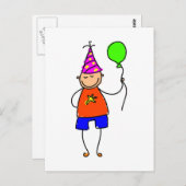 Carte Postale Garçon de fête (Devant / Derrière)
