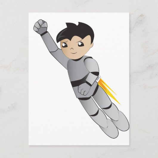 Carte Postale Garçon de robot (Devant)