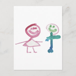 Carte Postale Garçon et fille