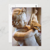 Carte Postale Garçon grec ancien avec oie (Devant / Derrière)