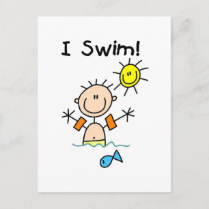 Carte Postale Garçon I Swim T-shirts et cadeaux
