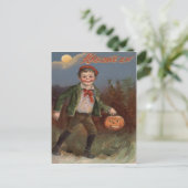 Carte Postale Garçon Jack O Lantern Friandise ou Farce (Debout devant)