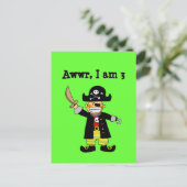 Carte Postale garçon pirate de 3 ans (Debout devant)