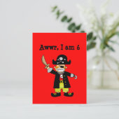 Carte Postale garçon pirate de 6 ans (Debout devant)