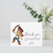 Carte Postale Garçon pirate Merci (Debout devant)