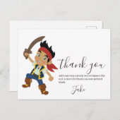 Carte Postale Garçon pirate Merci (Devant / Derrière)