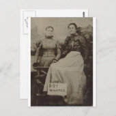 Carte Postale Garçon Recherché (Devant / Derrière)