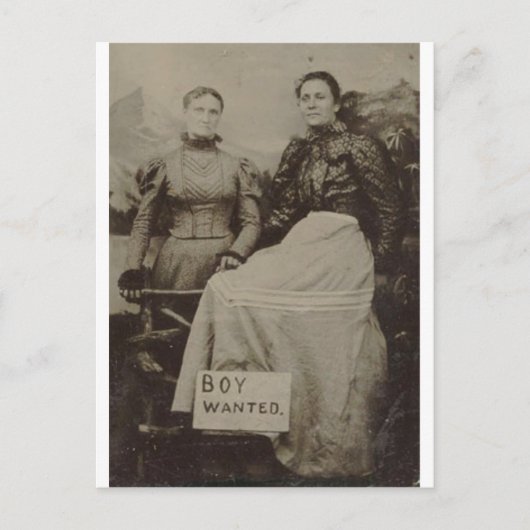 Carte Postale Garçon Recherché (Devant)