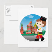 Carte Postale garçon russe (Devant / Derrière)