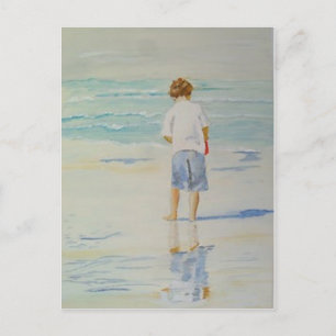Carte Postale garçon sur la plage