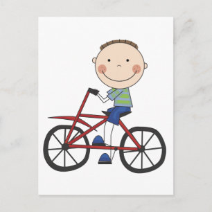 Carte Postale Garçon sur les tee-shirts et cadeaux de bicyclette