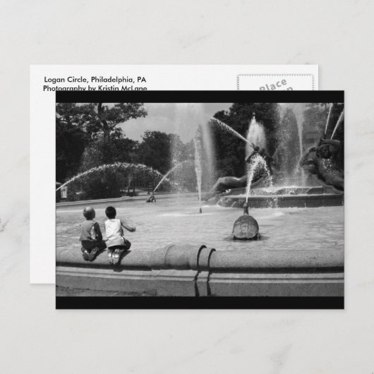 Carte Postale Garçons à Logan Circle (Devant / Derrière)