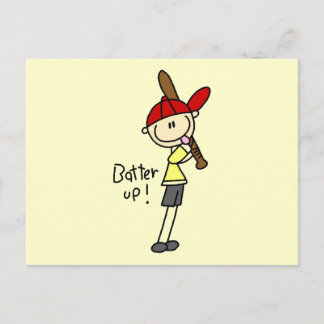 Carte Postale Garçons Baseball Batter Up Tshirts et cadeaux