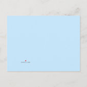 Carte Postale Garçons bleu simple, invitation baptême (Dos)