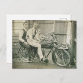 Carte Postale Garçons de moto (Devant / Derrière)
