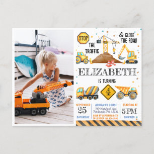 Carte Postale Garçons Mignons Construction Moderne Enfants Anniv
